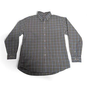 Jos. A. Bank Blue Plaid Button-Down Shirt -‎ M